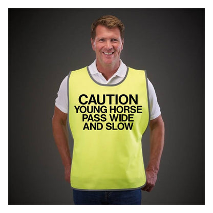 NEO00950T Adults Hi-Viz Tabards printed caution young horse pass wide and slow safety wear for horse riding