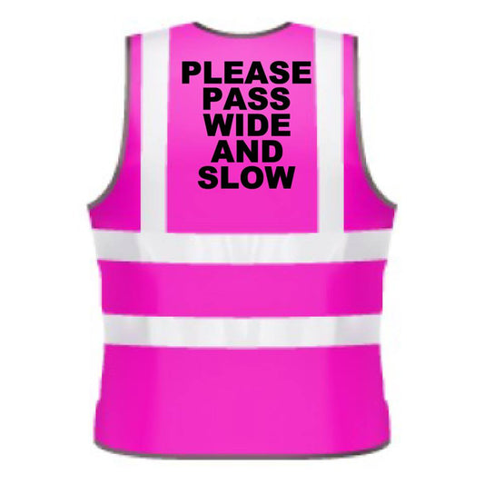 NEO00952K Kids Hi-Viz printed please pass wide and slow safety wear for horse riding