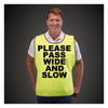 NEO00952T Adults Hi-Viz Tabards printed please pass wide and slow safety wear for horse riding