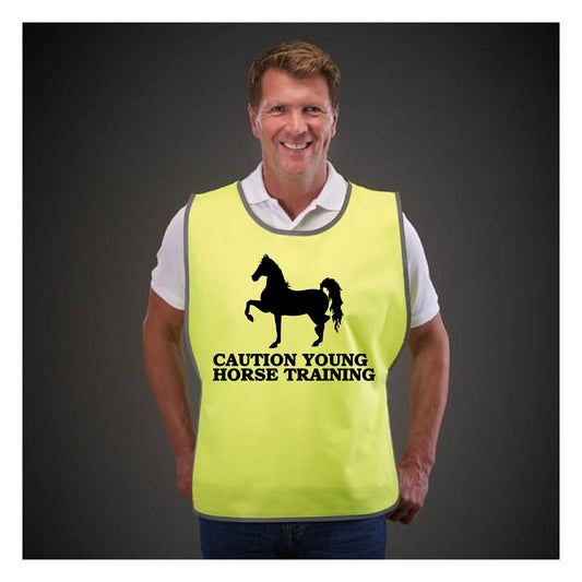 NEO00954T Adults Hi-Viz Tabards printed caution young horse training safety wear for horse riding