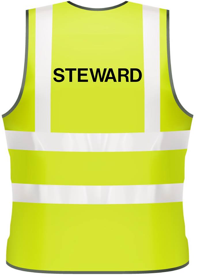 NEO00961 Adults Hi-Viz Printed Steward Safety Wear Security PPE