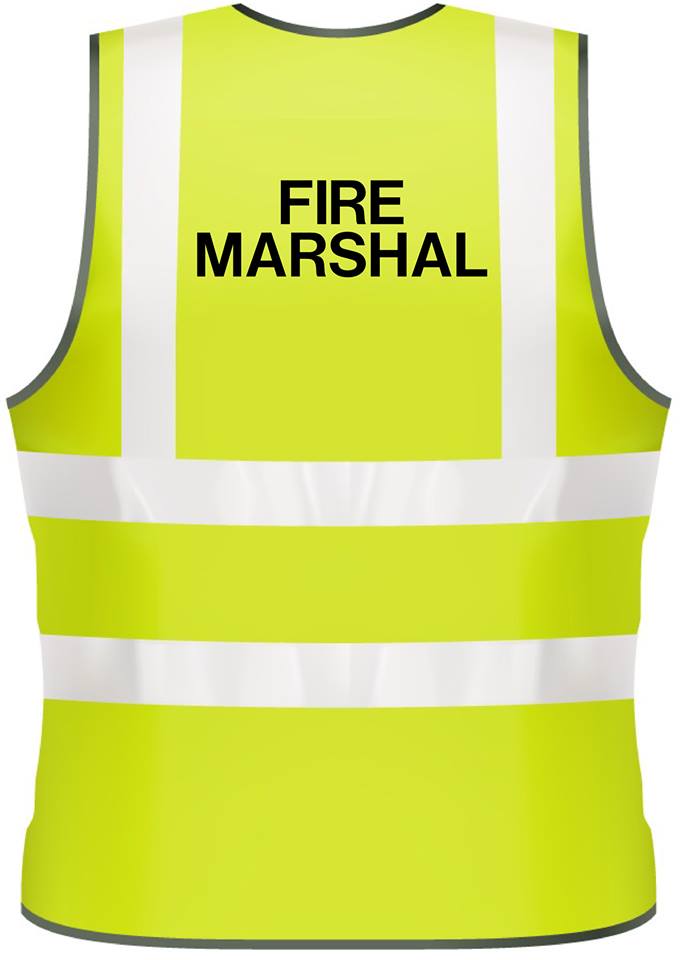 NEO00962 Adults Hi-Viz Printed Fire Marshal Visibility Saftey Wear Workplace