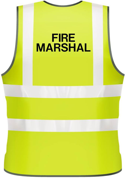 NEO00962 Adults Hi-Viz Printed Fire Marshal Visibility Saftey Wear Workplace