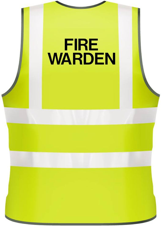 NEO00967 Adults Hi-Viz Printed Fire Warden Visibility Safety Wear PPE