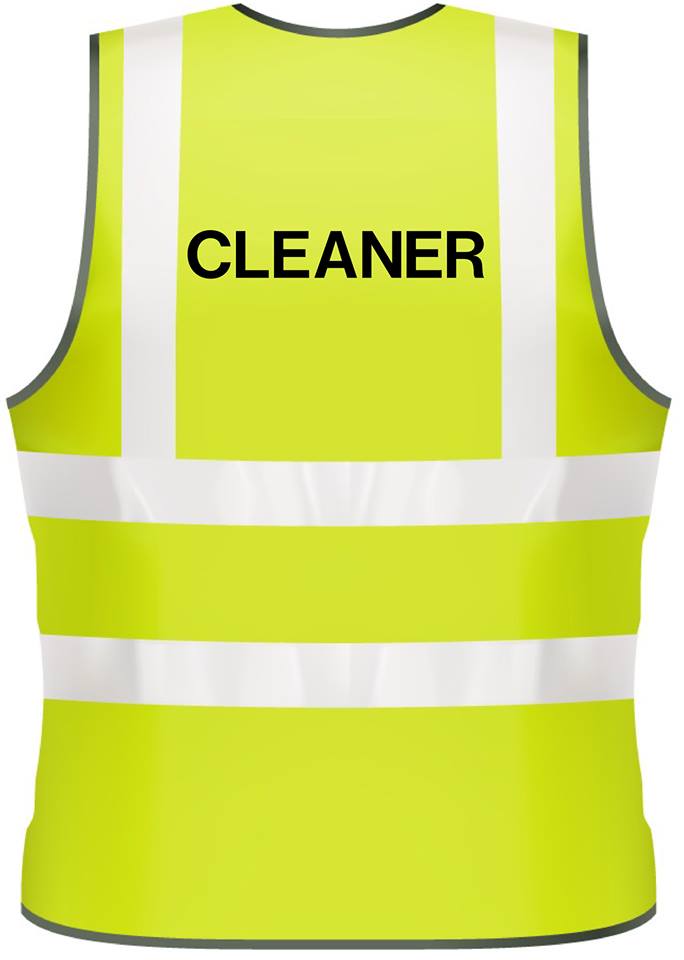 NEO00968 Adults Hi-Viz Printed Cleaner Safety Wear Workplace PPE