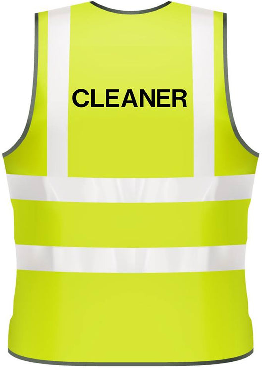NEO00968 Adults Hi-Viz Printed Cleaner Safety Wear Workplace PPE