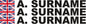 NEO01200 Driver Name Stickers x3 - Race Car Motorsport Track day Union jack Flag Graphic