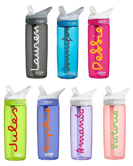 NEO01202 Personalised Name Stickers for Drinks Bottle x 2 - Love Island Style Water