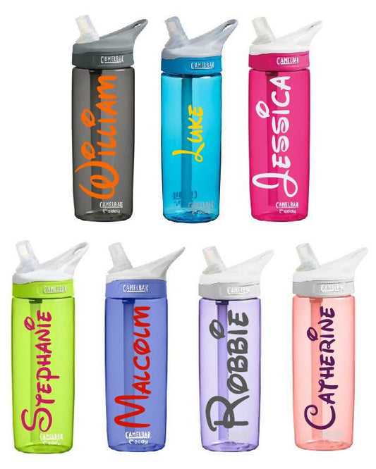 NEO01204 Personalised Name Stickers for Drinks Bottle x 2 - Disney Style Water