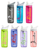 NEO01205 Personalised Name Stickers for Drinks Bottle x 2 - Heart Girlie Style H20 Water
