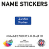 NS01 Name Sticker 50mm x 25mm Personalised kids label Name School Tags Vinyl