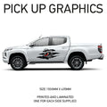 PG01-PG10 Pick up 4x4 Graphics stickers Laminated fits all pickups FORD VW L200 Various Designs Available