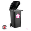 BIN01 Wheelie Bin x4 Custom Number and Street Name Stickers 150mm x 150m