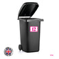 BIN05 Wheelie Bin x4 Number Rubbish Garbage Custom Stickers 170mm x 120m