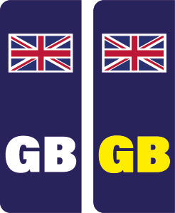 PLATE01-12 GB car number plate stickers union jack no eu flag brexit - Vinyl Car Various Flags Available