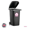 BIN01 Wheelie Bin x4 Custom Number and Street Name Stickers 150mm x 150m