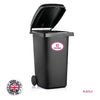 BIN04 Wheelie Bin x4 Custom Number and Street Name Oval Stickers 170mm x 120m