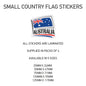 SCF01 Australia Small Country Flag Sticker 125mm x 119mm