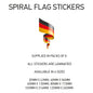 SFS01 Germany Spiral Flag Sticker 80mm X 173mm