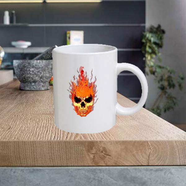 Skull 11oz Ceramic printed mug funny gift tea coffee costa SKULL