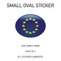 SOS01 European - Oval Sticker 4 x 75mm x 55mm