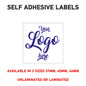 LOGO Printed Square Stickers, Personalised Stickers - Company Name Labels Flower