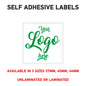LOGO Printed Square Stickers, Personalised Stickers - Company Name Labels Flower