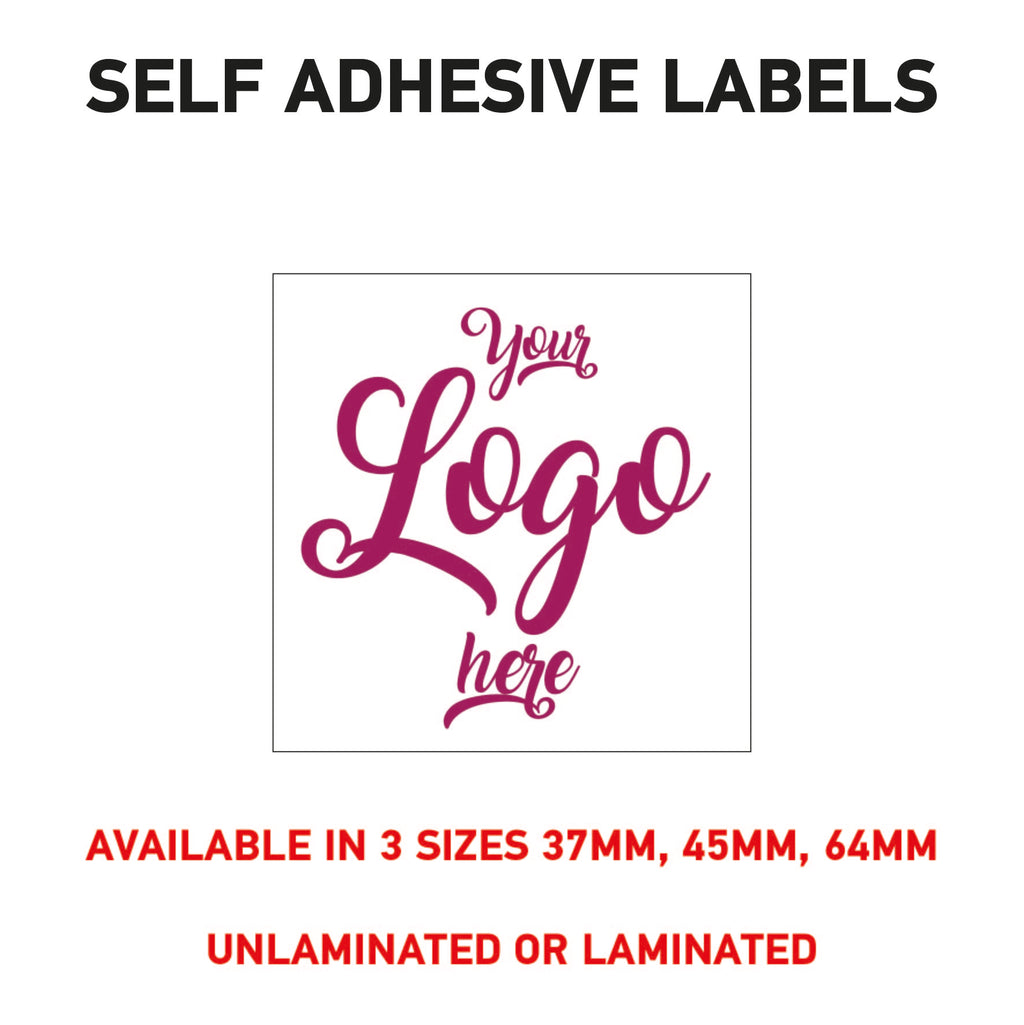 LOGO Printed Square Stickers, Personalised Stickers - Company Name Labels Flower
