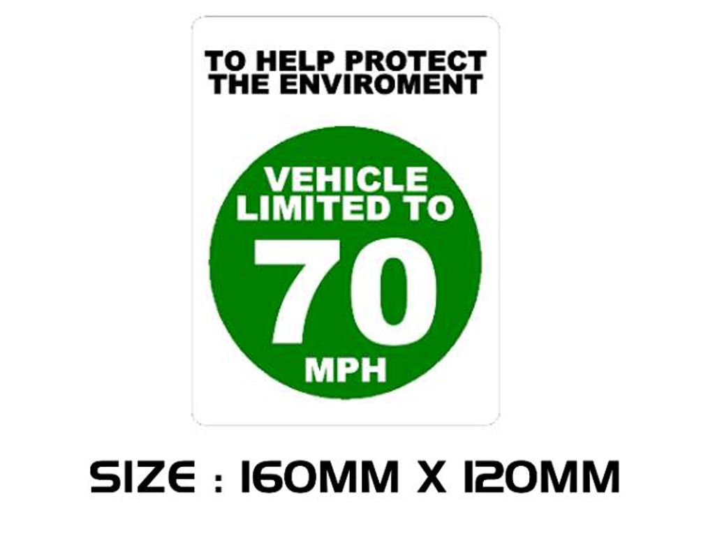 SPEED01-07 Vehicle Limited Sticker x2 Printed Vinyl Label Cab Minibus Shop
