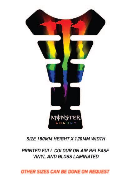 TG01-TG20 Motorcycle Fuel Tank Protector Sticker Graphic Decal Laminated Various Designs Available