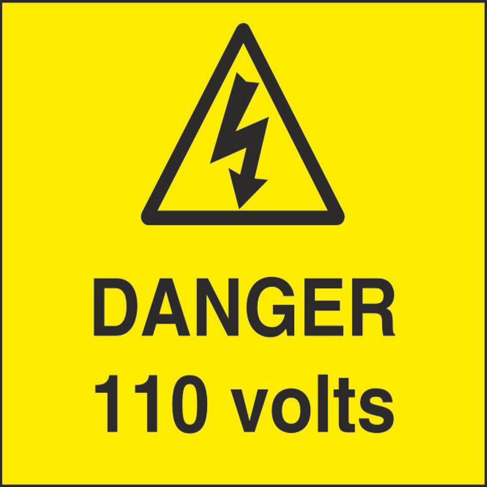 WARN087-287 Danger Sticker Various Designs and Sizes Available