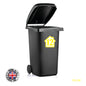BIN02 Wheelie Bin x4 Number Rubbish Garbage Custom Stickers 150mm x 150m