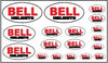 Bell helmet sticker set A5 sheet of 17 stickers graphics decals - Motorcycling