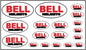 Bell helmet sticker set A5 sheet of 17 stickers graphics decals - Motorcycling